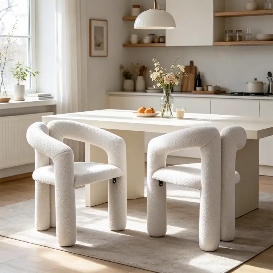 Top-rated brands for cream curved chairs with modern design